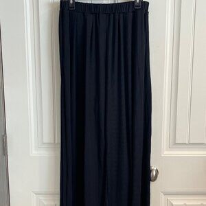 Cider Women's Black Ribbed Wide-Leg Pants Size 0XL